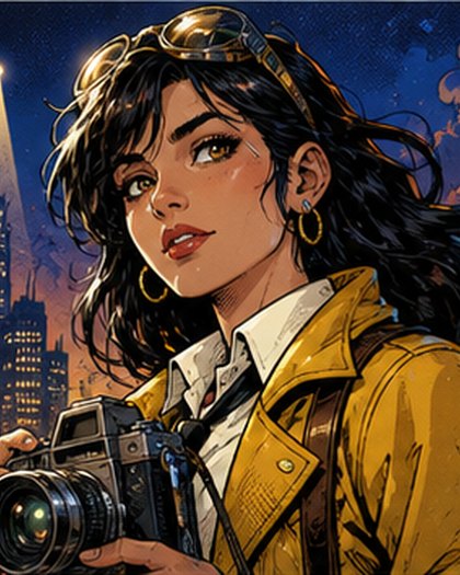 Luna Lens original AI comic character portrait