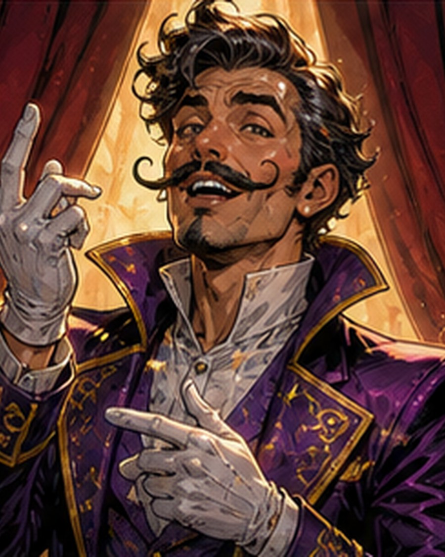 Maxi Monologue original AI comic character portrait