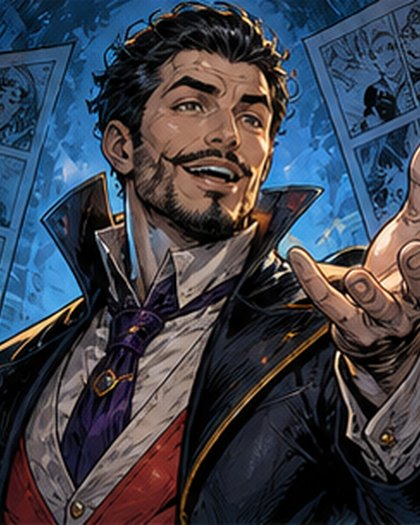 Panel Pilot original AI comic character portrait