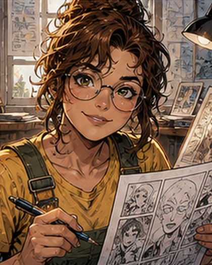 Penny Panelwise original AI comic character portrait