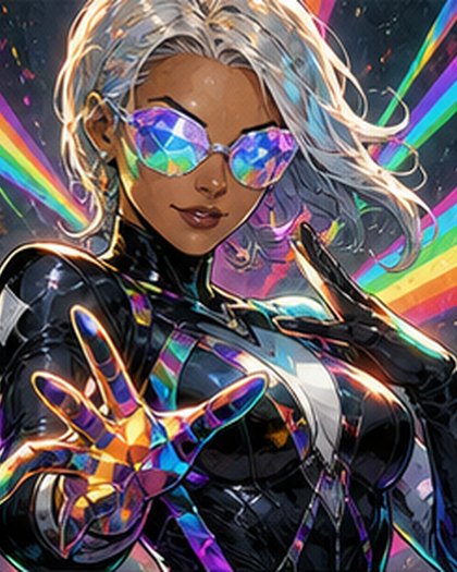 Prism Pulse original AI comic character portrait