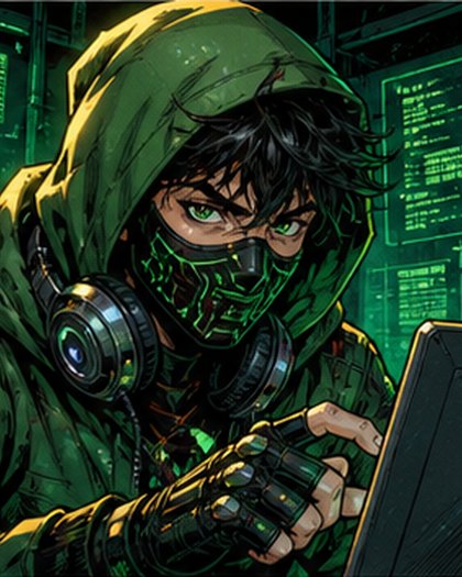 Rook Radar original AI comic character portrait