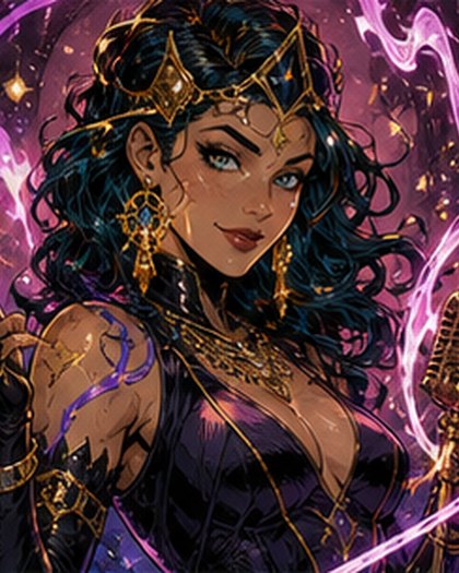 Sable Siren original AI comic character portrait