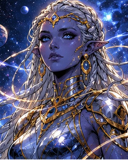 Starlace original AI comic character portrait