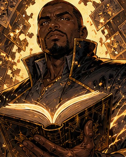 The Issue Master original AI comic character portrait