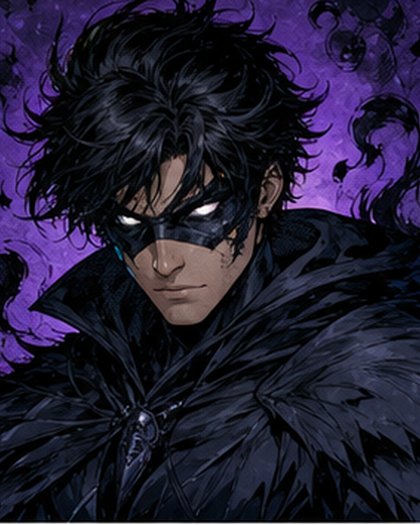 Vanta Crow original AI comic character portrait